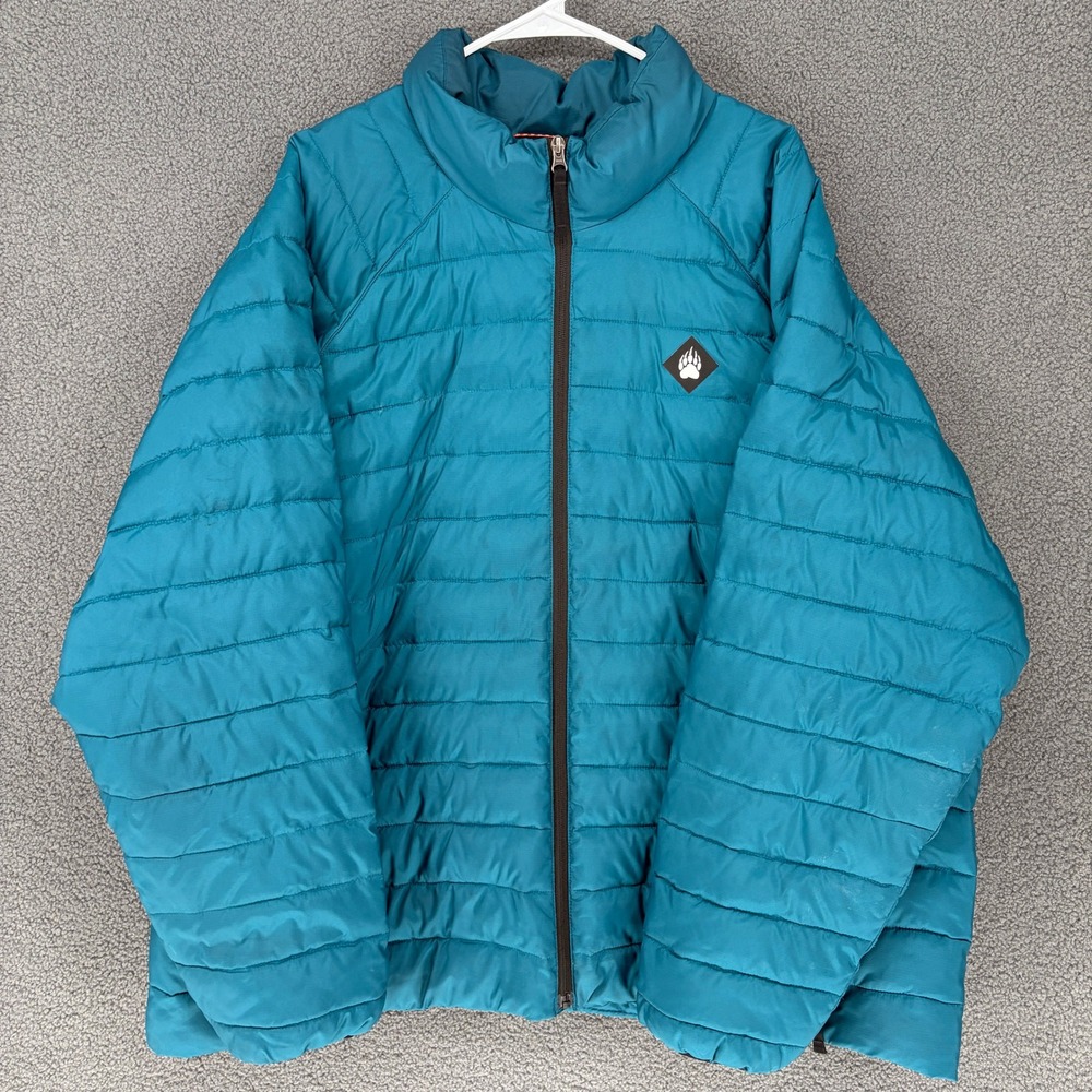 Alaskan Hard Gear Duluth Trading Co Teal Blue Puffer Jacket Mens 3XL Regular